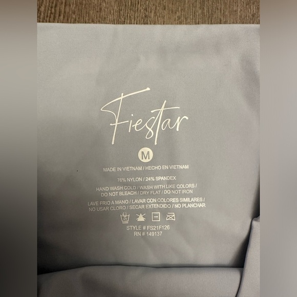 NWOT FIESTAR LIGHT BLUE BIKER SHORTS - Size Medium SKU:274 - Picture 6 of 7